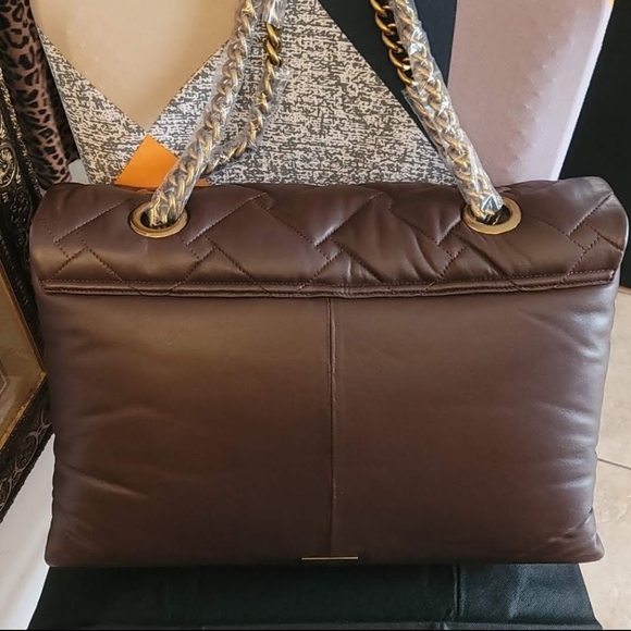 KURT GEIGER Macro Kensington Brown Leather Corssbody Bag - Picture 2 of 13